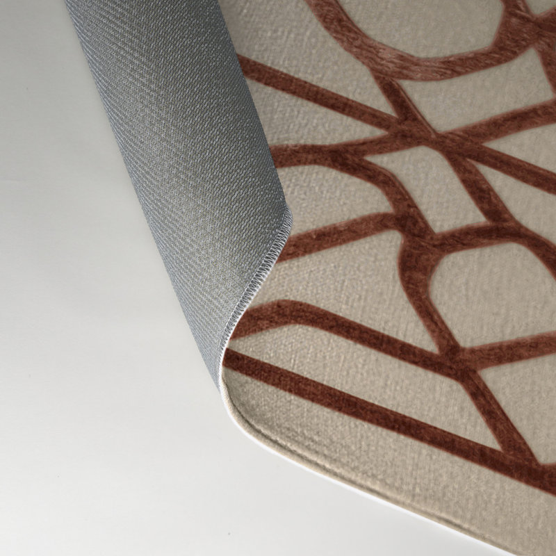 Tapis intérieur et extérieur beige Trellis, Rectangle 9 pi x 12 pi