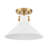 Ohemaa 1-Light Ceiling Light in White and Natural Brass-36667291