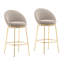 Tabouret de bar intérieur rembourré en métal, cadre et ensemble de revêtement, ensemble de 2-907010831