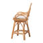 Tabouret de bar Bali et Pari Adam en rotin naturel avec coussin