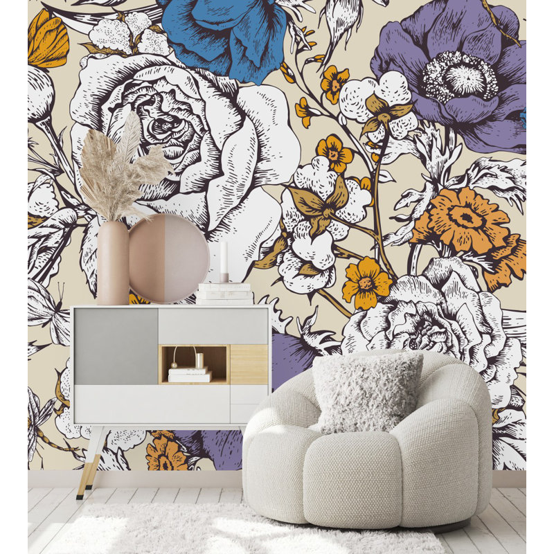 Peel & Stick Wall Mural, 10.42' W x 10.42' L