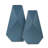 Lalar Matte Teal Contemporary 3-D Geometric Ceramic Vase-2038332353