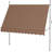Outsunny Manual Retractable Awning, 118" Non-Screw Freestanding Patio Sun Shade Shelter with Support Pole Stand and UV Resistant Fabric, for Window, Door, Porch, Deck-117185042-117185044