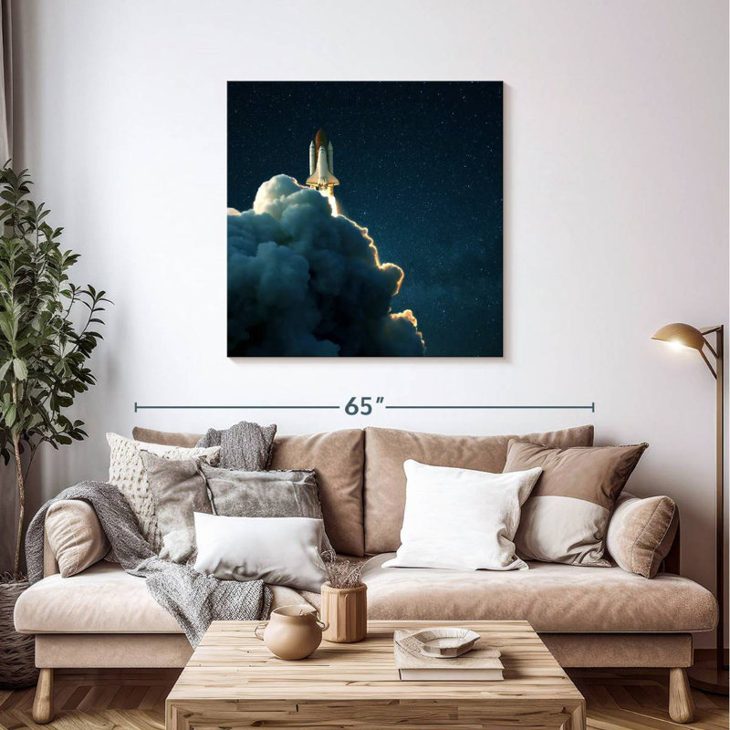 Oberle Starry Space Shuttle Launch, 39'' H x 39'' W