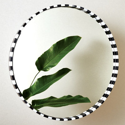 Black/White Marble Mirror-Round