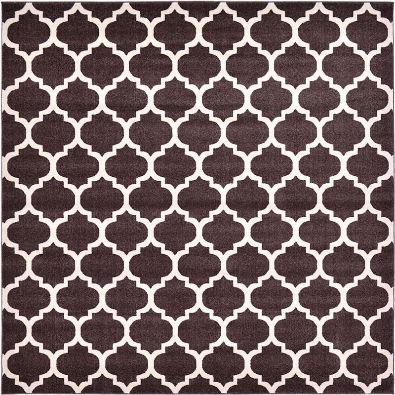 Tapis brun Cohleen, Carré 10 pi
