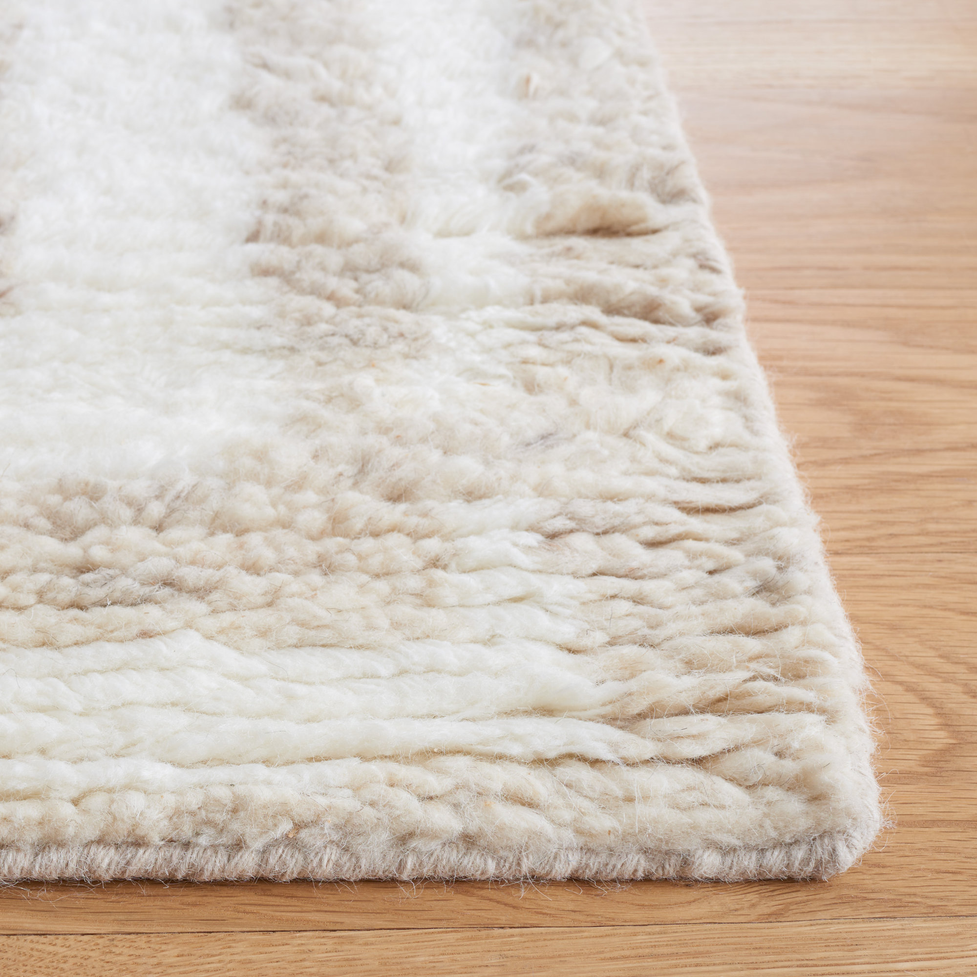 Kass Handmade Wool Rug, Rectangle 5' x 8'