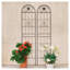 Ensemble de 2 treillis de jardin en métal antirouille pour plantes grimpantes - Support de fleurs d'extérieur de 86,7 po de hauteur avec motif de papillons