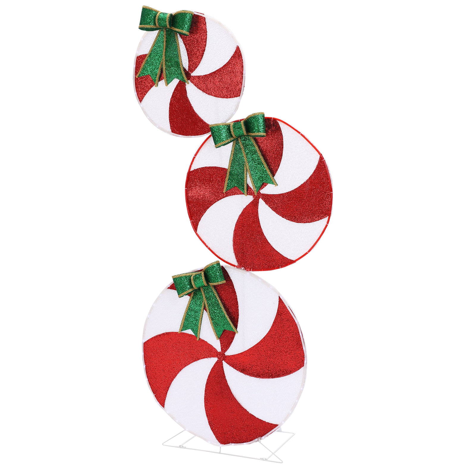 Peppermint Candy Christmas Lighted Yard Decoration