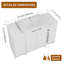 Meuble-lavabo autoportant de 48 po avec lavabo en résine et 2 armoires de rangement à fermeture en douceur (KD-Packing)