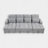 3-Piece 110.2'' Upholstered Chenille U-Shape Sectional-1239558026