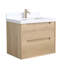 Meuble-lavabo mural avec design flottant et tiroirs à fermeture en douceur