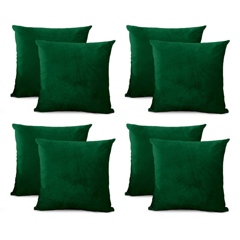 Aldino Square Throw Cushion Pad, Green Emerald