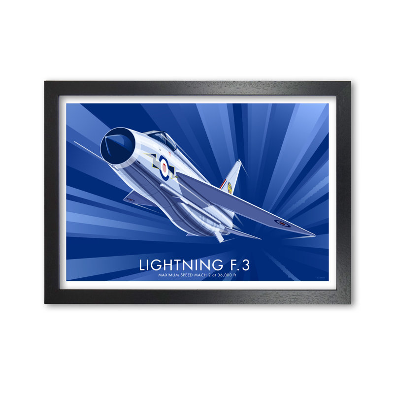 Lightning by Stephen Millership - Print, 29.7 cm H x 42 cm W x 5 cm D, Black