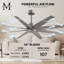 Ariella - Eight Blade Ceiling Fan - Brushed Brass Finish - Matte Black Blades-1855432167-1855432150