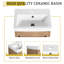 Meuble-lavabo flottant 18 po pour petite salle de bain, lavabo en céramique, portes à fermeture douce, poignée en métal à finition lisse, espaces muraux contemporains à base de contreplaqué, lavabo, fabrication