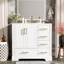 Meuble-lavabo traditionnel 36 po avec lavabo en céramique, armoire de salle de bain avec deux portes à fermeture douce et quatre tiroirs
