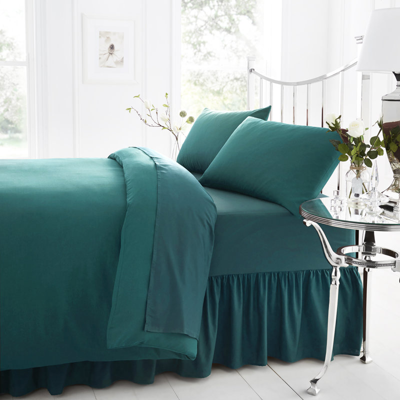 Premium Percale Deep Fitted Sheet  - Polycotton Solid Colour Double King Super King Long Lasting Bedsheet UK, Kingsize (5')
