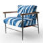 Chaise à accoudoirs rembourrée Zebra-108432861-112840426