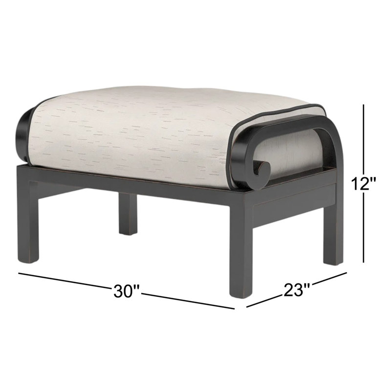 Monterey Outdoor Ottoman with Sunbrella® Cushion, Frequency Sand Sunbrella®