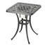 Table bistro en cuivre noir coulé avec rangement pour boissons glacées, seau à glace antirouille de 21 po x 25 po, 20,46 po 25,19 po