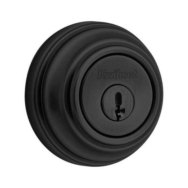 Single Cylinder Deadbolt featuring Smartkey, Iron Black