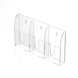 Brochure en acrylique h 11,75 po et porte-brochures