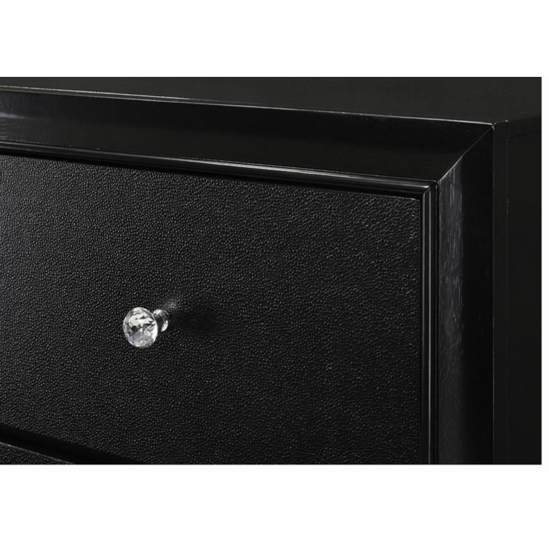 Commode à tiroirs de style contemporain, Noir