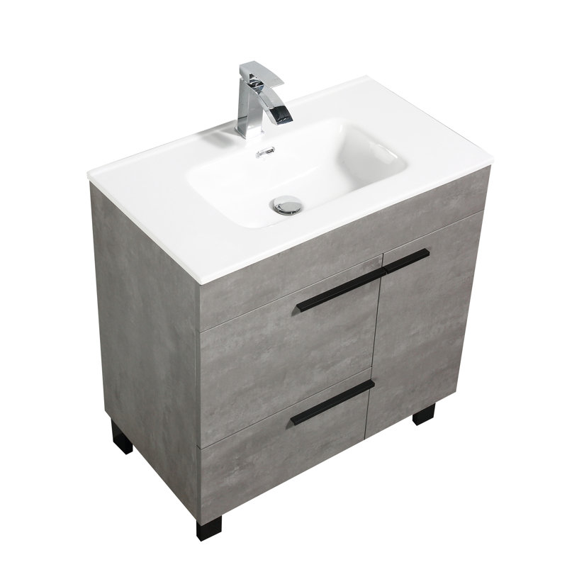 Lefkowitz 32'' Single Bathroom Vanity with Ceramic Top