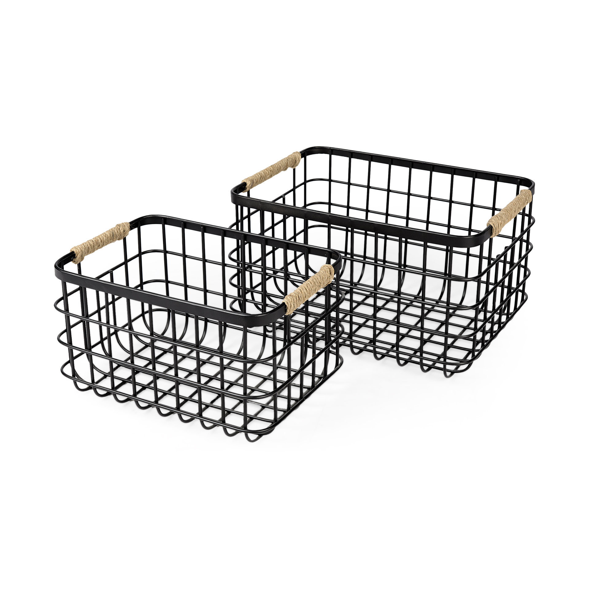 Rebrilliant 2 Piece Wire Basket Set Wayfair