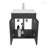 Bathroom Vanity 45 Meka, With Open Shelf