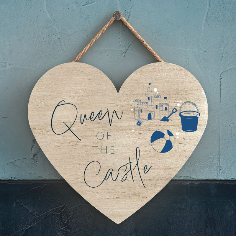 Coastal Nautical & Beach Wall Decor on Solid Wood, 10cm H x 9cm W x 0.5cm D