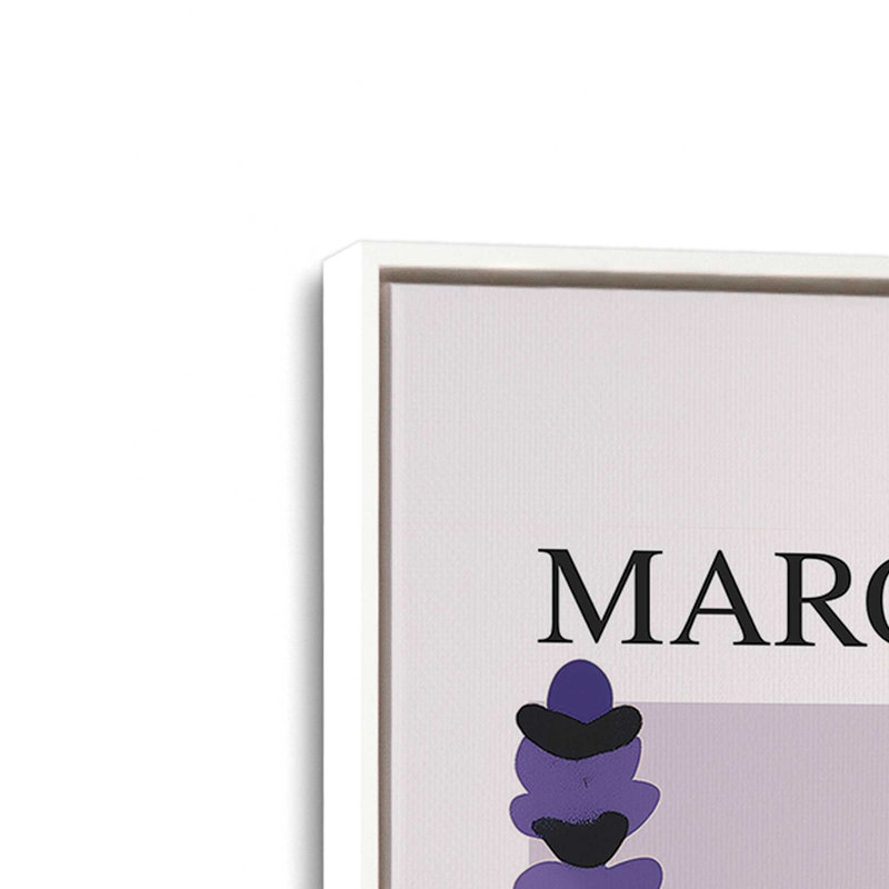 Marché aux fleurs de Provence, H 12,75 po x l 8,75 po, Cadre flottant blanc opaque