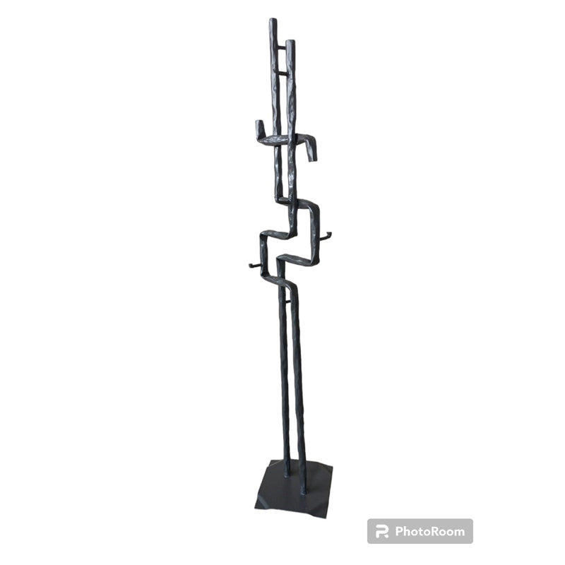 Adiansingh Iron Freestanding Coat Rack