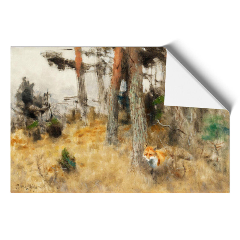 Roaming Fox by Bruno Liljefors - Frameless Print, 30cm H x 42cm W x 0.1cm D
