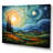 Vangogh The Swaying Cypress II Framed On Canvas by Vincent Van Gogh Painting-1689006382-1689006422