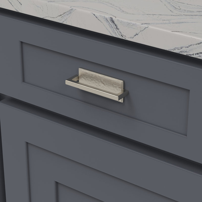 Bijou Ember Collection Handle Pull - Contemporary Hardware for Drawers & Cabinets, 3", Satin Nickel