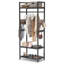 Petit porte-vêtements 22,75 po, organisateur de placard autoportant robuste avec tringle, 4 crochets