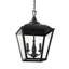 Suspension Dame à 2 lumières, noire texturée, avec abat-jour en verre transparent-70048152