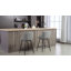 Ensemble de 2 tabourets de bar pivotants 26 po, gris foncé