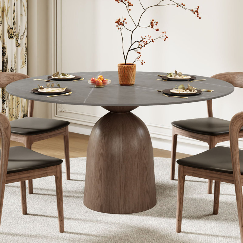 Table de salle à manger Minimalist - gris, H 29,5 po x L 47,24 po x l 47,24 po