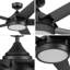 Ventilateur de plafond extérieur 52 po avec lumière changeante de couleur Byard, télécommande, pales à double finition
