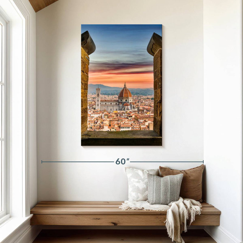 Aime Florence vue du sommet en Italie, H 45 po x l 30 po