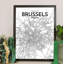 Brussels City Map - No Frame Print-2075865853-2075865799