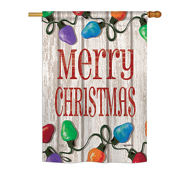 Double Sided 40'' H x 28'' W Polyester Christmas Flag Set