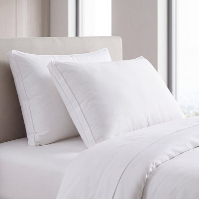 Gusseted Microfiber Bed Pillows for Back and Side Sleepers with Gel Fiber Fill, Firm Density