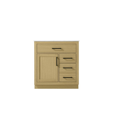 Ahner 32 inch Single Bathroom Vanity in Honey Brown