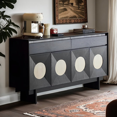 Buffet moderne en bois noir de luxe