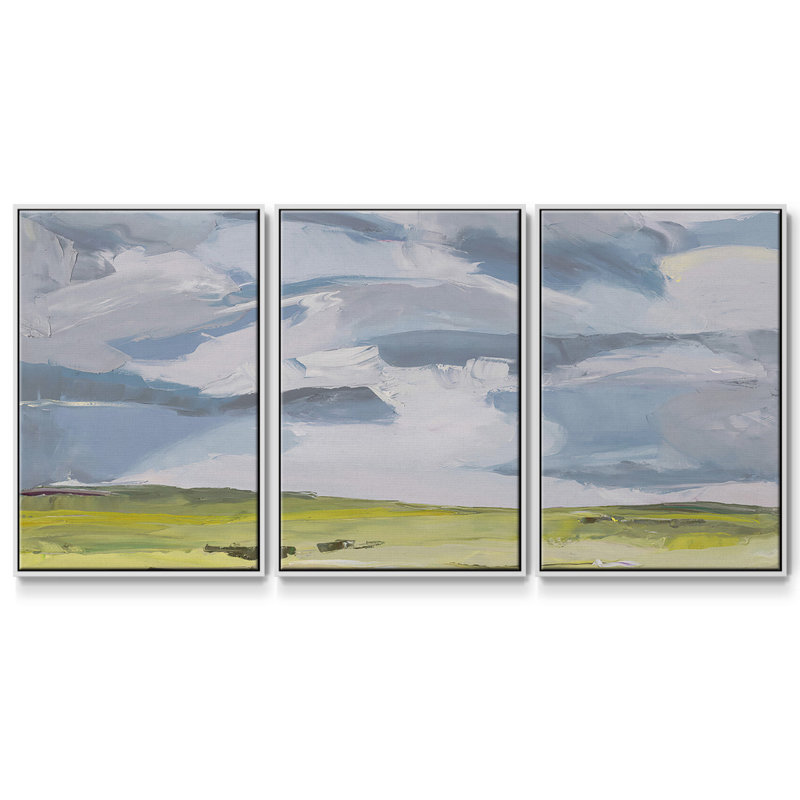 Lumière - Toile encadrée multi-pièces, H 24 po x l 48 po x P 2 po, Blanc
