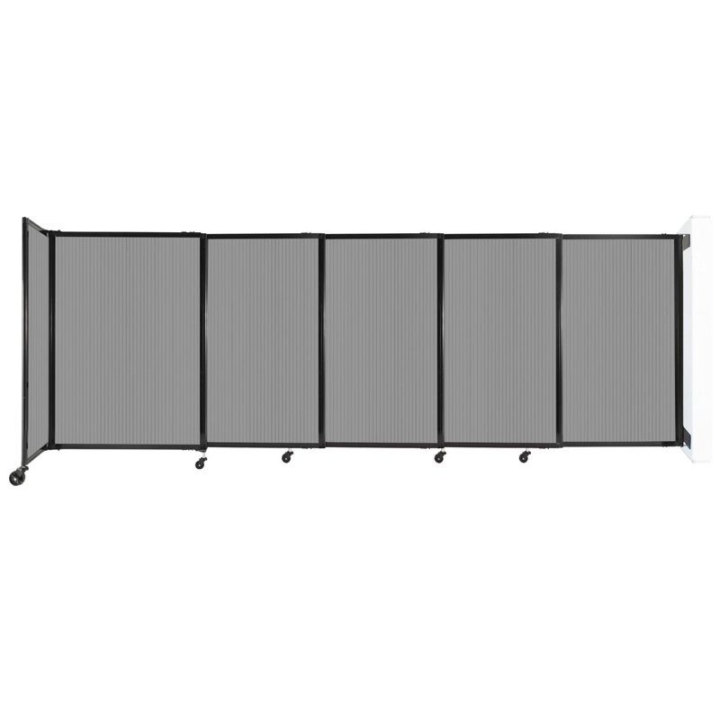 Cloison coulissante 5 pi, H 72 po x l 186 po x P 33 po, Gris clair